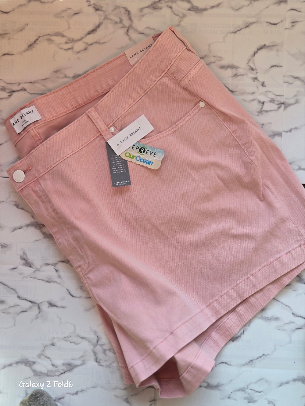 Lane Bryant Soft Pink Denim Shorts